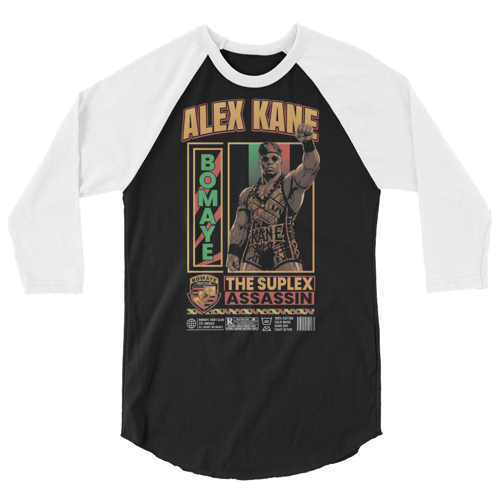 Alex Kane "BOMAYE IS FOR THE PEOPLE ✊🏿" 3/4 sleeve raglan shirt